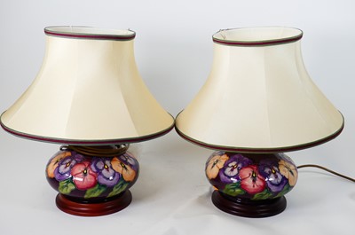Lot 44 - A pair of contemporary Moorcroft pottery...