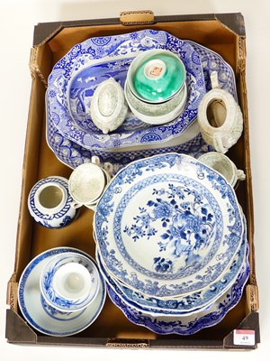 Lot 49 - A collection of transfer decorated wares to...