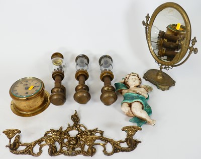 Lot 52 - A collection of metalware to include a brass...