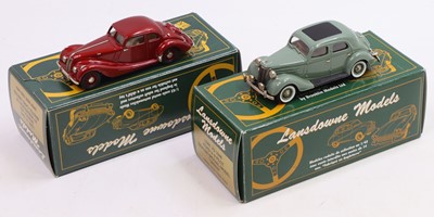 Lot 909 - Lansdown Models 1/43 scale group of two white...