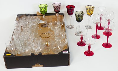 Lot 71 - A collection of drinking glasses, to include a...