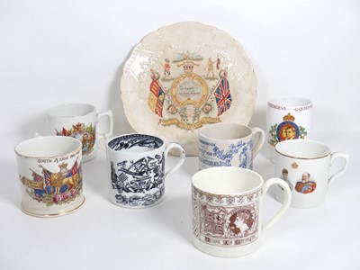 Lot 199 - A collection of commemorative wares, to...
