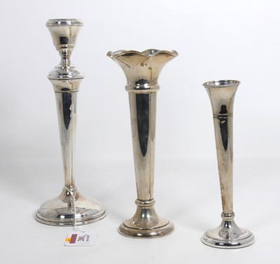 Lot 201 - An early 20th century silver spill vase,...