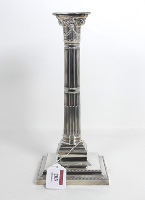 Lot 203 - A George V silver Corinthian column...