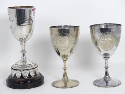 Lot 213 - A Victorian silver presentation trophy,...