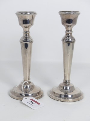 Lot 216 - A pair of Elizabeth II silver table...