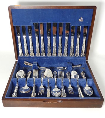 Lot 228 - A silver plated canteen of cutlery, not...