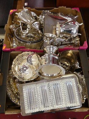 Lot 232 - A collection of silver plated wares, to...