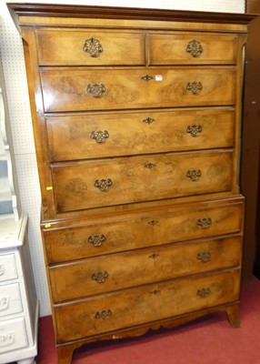 Lot 1105 - An early 20th century figured walnut and...
