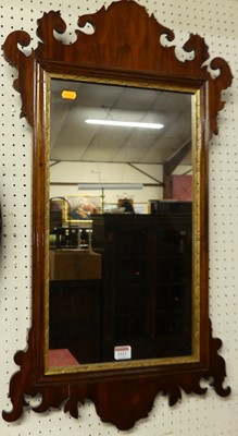 Lot 1112 - A Chippendale style mahogany fret cut wall...