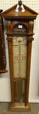 Lot 1123 - A late Victorian carved oak Admiral Fitzroy...