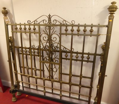 Lot 1157 - A Victorian tubular brass double bedstead,...