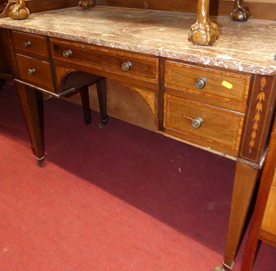 Lot 1232 - An Edwardian mahogany, satinwood inlaid and...