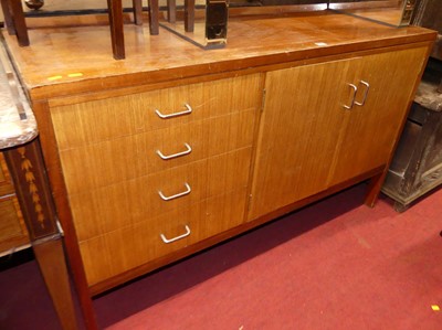 Lot 1236 - A 1970s Remploy teak ledgeback sideboard,...