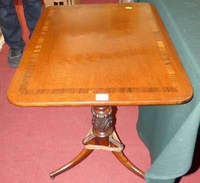 Lot 1174 - A Regency mahogany round cornered tilt-top...