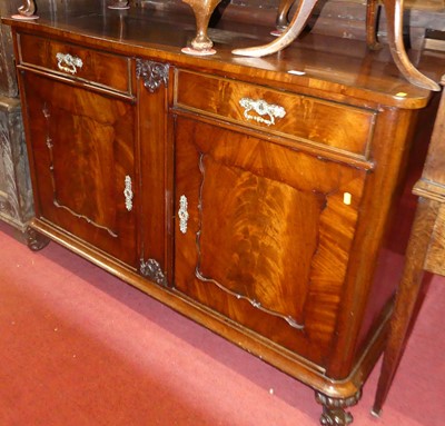 Lot 1243 - A 19th century German mahogany and flame...