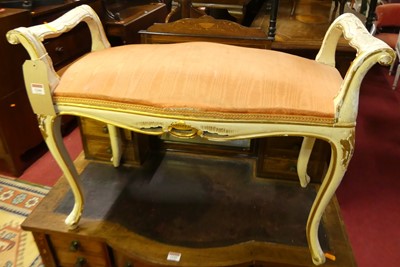 Lot 1244 - A French white painted and gilt decorated...