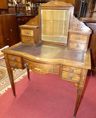 Lot 1245 - An Edwardian rosewood, satinwood inlaid and...