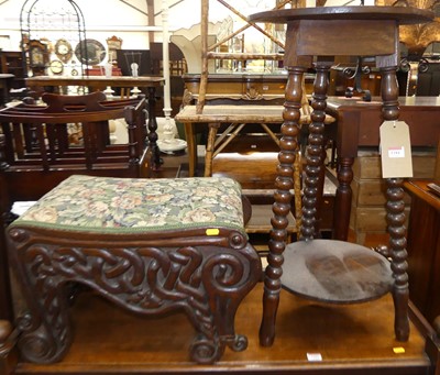 Lot 1184 - An Arts & Crafts relief carved oak dressing...