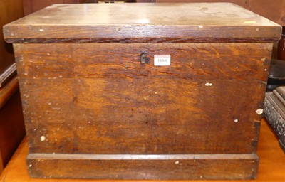 Lot 1188 - A 19th century provincial oak hinge topped...