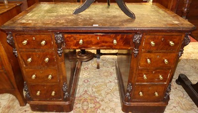 Lot 1263 - A 19th century mahogany round cornered and...