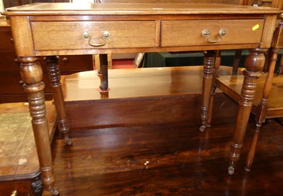 Lot 1265 - A mahogany round cornered and gilt tooled tan...