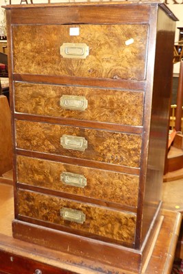 Lot 1272 - An early 20th century burr walnut and cross...