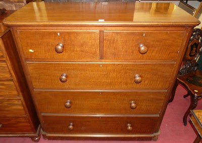 Lot 1218 - A mid-Victorian mahogany round cornered chest...