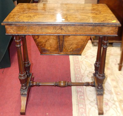 Lot 1224 - A late Victorian figured walnut and satinwood...