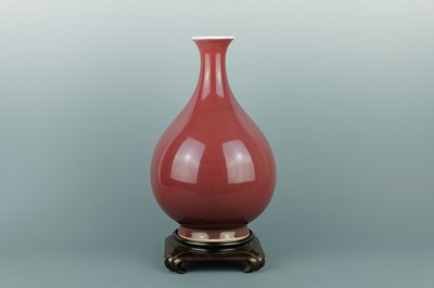 Lot A fine Chinese copper-red-glazed yuhuchun vase,...