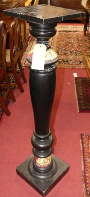 Lot 1275 - An early 20th century ebonised and floral...