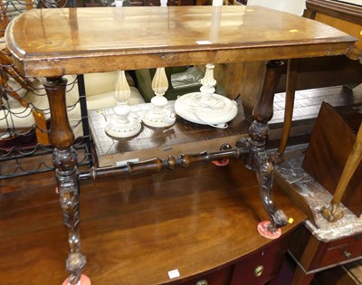 Lot 1227 - A mid-Victorian figured walnut and inlaid side...