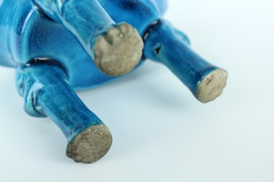 Lot 77 - A pair of Chinese turquoise-glazed ritual wine...