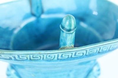 Lot 77 - A pair of Chinese turquoise-glazed ritual wine...