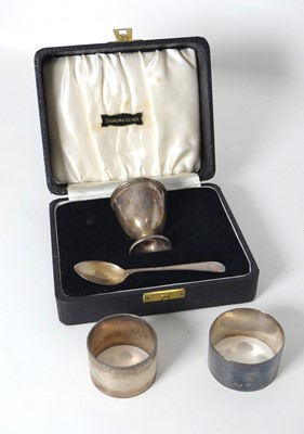 Lot 242 - A George VI silver christening set, comprising...