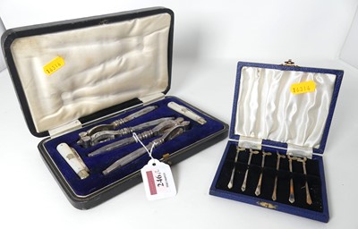 Lot 246 - A George VI fruit set, comprising a pair of...