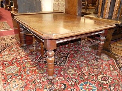 Lot 1282 - A late Victorian walnut extending dining table...