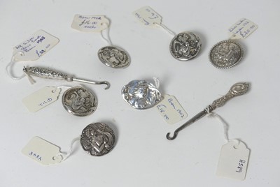 Lot 248 - A collection of Art Nouveau silver buttons,...