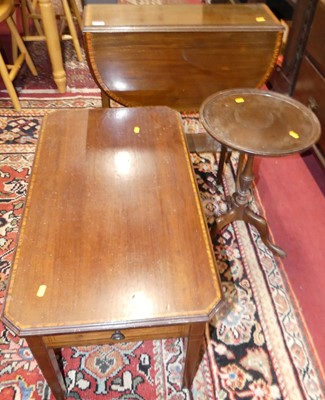 Lot 1283 - Occasional furniture to include; an Edwardian...