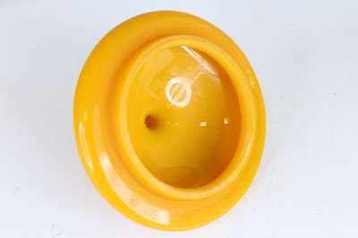 Lot 92 - A pair of Chinese yellow Peking glass jars...