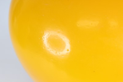 Lot 92 - A pair of Chinese yellow Peking glass jars...