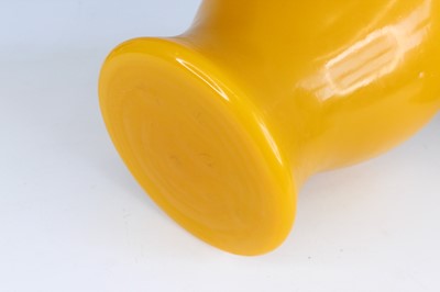 Lot 92 - A pair of Chinese yellow Peking glass jars...