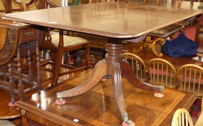 Lot 1287 - A Regency mahogany round cornered tilt-top...