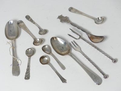 Lot 250 - A collection of silver flatware, to include a...