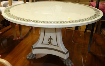 Lot 1295 - A continental lacquered circular low...