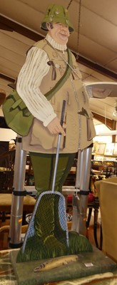 Lot 1308 - A painted standing hall waiter decorated as a...