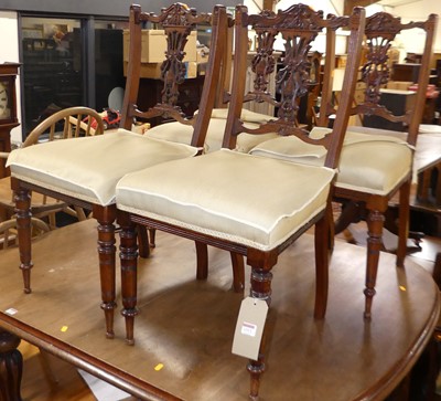 Lot 1312 - A set of four late Victorian floral relief...