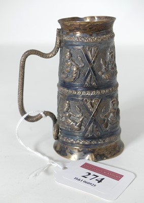Lot 274 - An Indian white metal double-ended measure,...