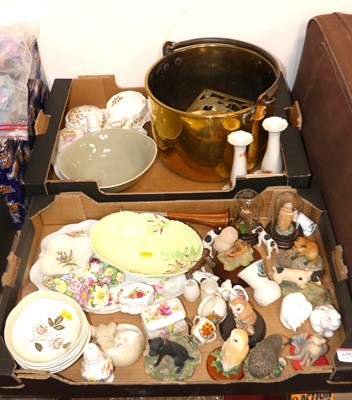 Lot 639 - Two trays of miscellaneous items to include a...