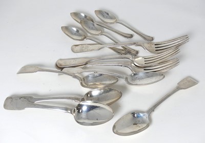 Lot 289 - A collection of silver flatware, to include a...